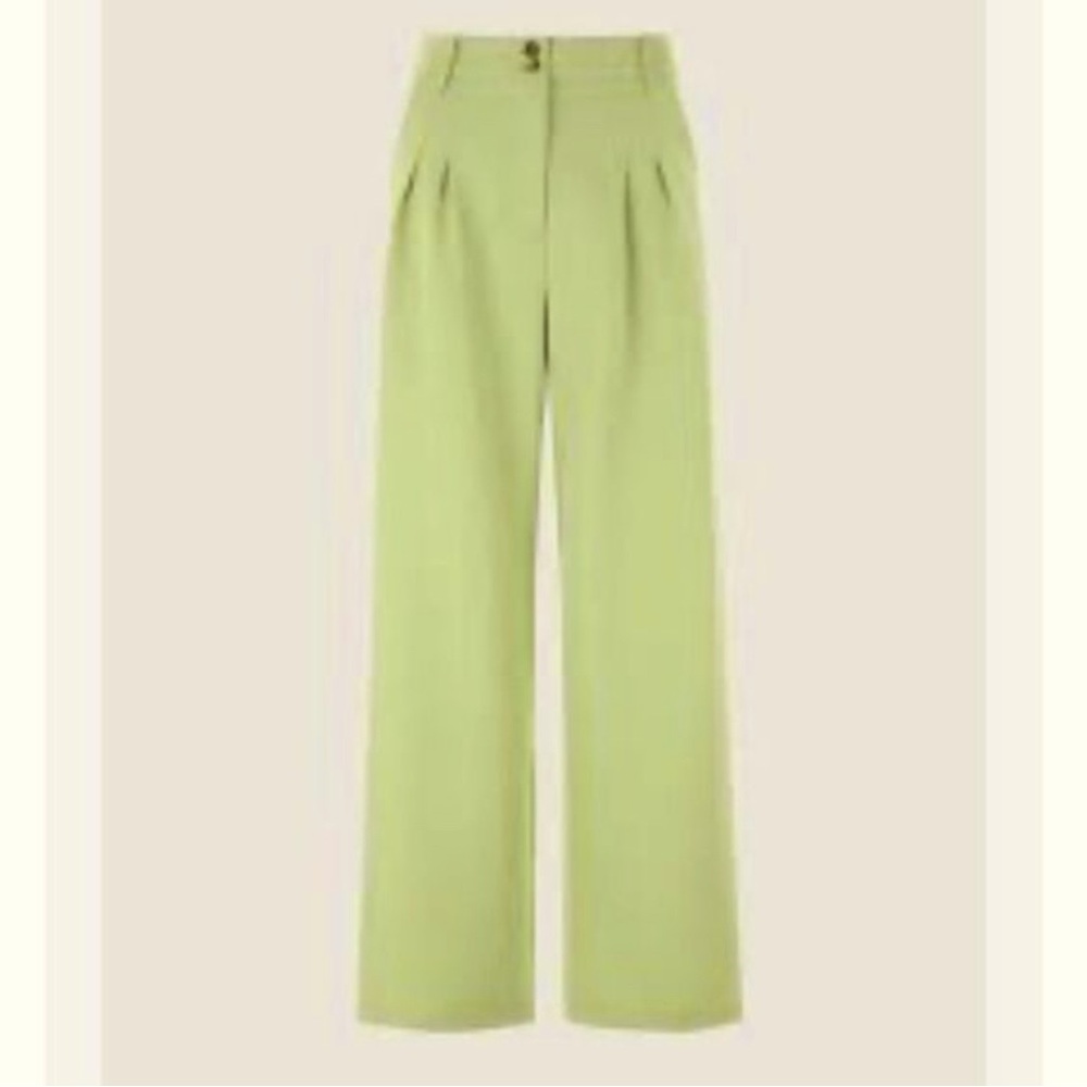 NWT Cider lime green high waisted wide leg pants 💚